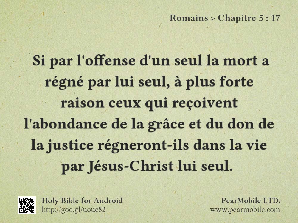 Romains, Chapitre 5:17